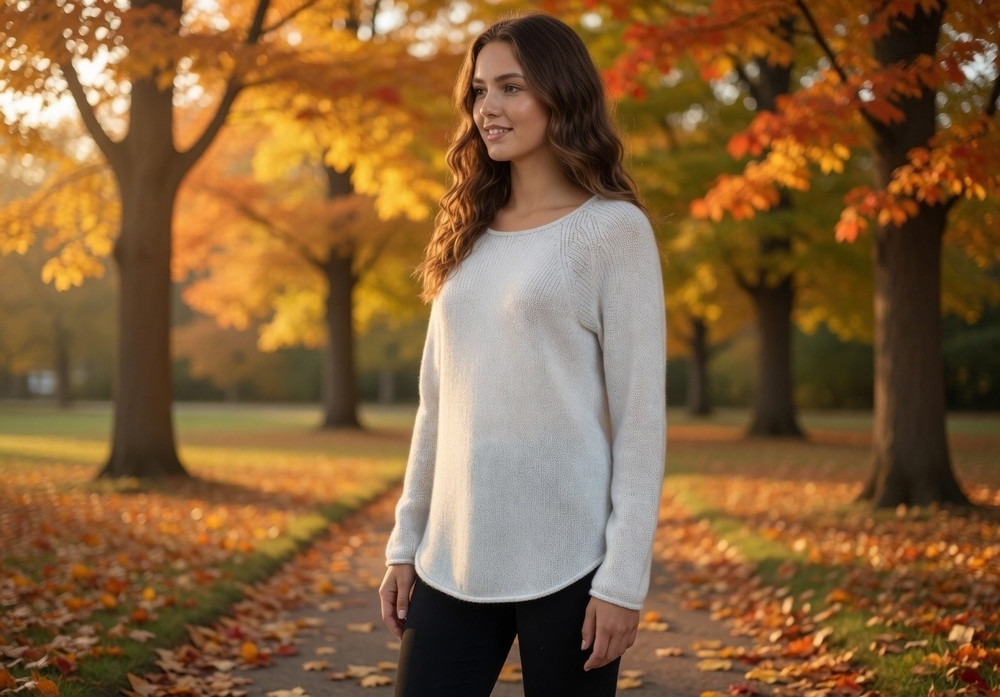 H&M Light Blue Drop Shoulder V-Neck Pullover Sweater Womens Sz Medium VG